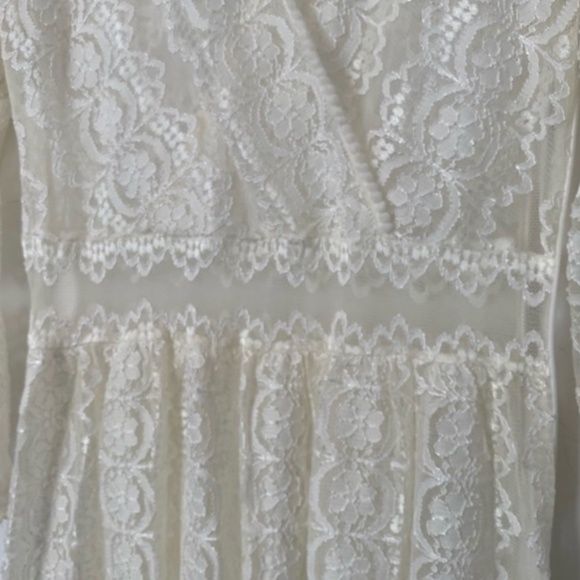 French Connection "Wings" Lace Maxi Dress Ivory 10 - Picture 13 of 13
